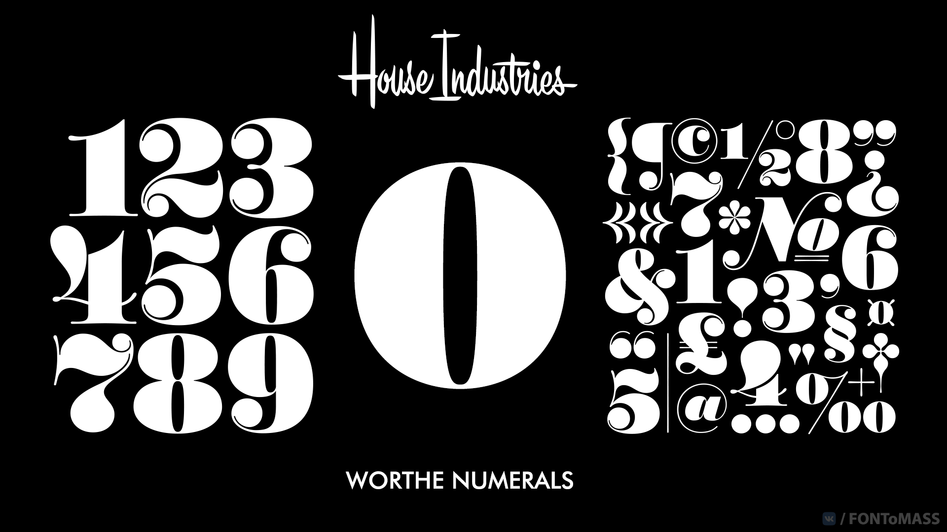 Beispiel einer Worthe Numerals-Schriftart